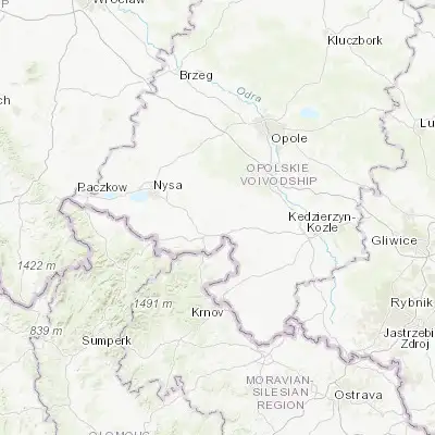 Map showing location of Biała (50.385870, 17.660350)