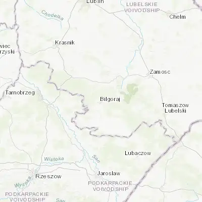 Map showing location of Biłgoraj (50.541140, 22.722040)