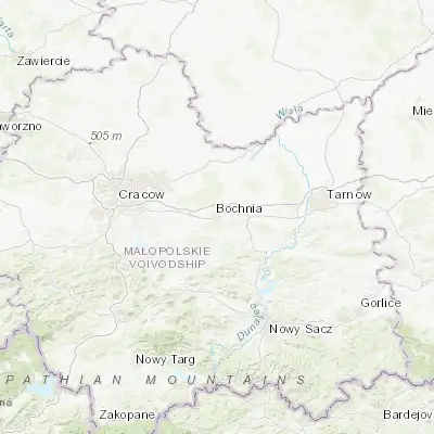 Map showing location of Bochnia (49.969050, 20.430280)