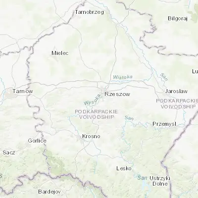 Map showing location of Boguchwała (49.984730, 21.945280)