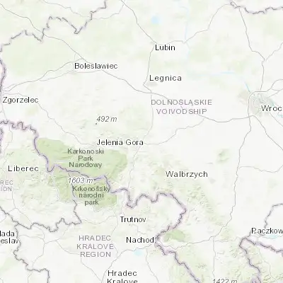 Map showing location of Bolków (50.922030, 16.101110)
