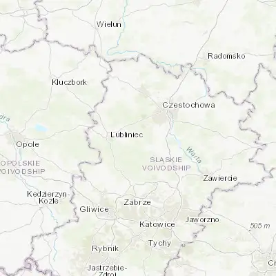 Map showing location of Boronów (50.674600, 18.906780)
