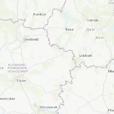 Map showing location of Brodnica (53.259670, 19.396530)