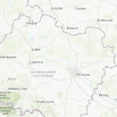 Map showing location of Brzeg Dolny (51.272990, 16.708150)