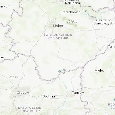 Map showing location of Busko-Zdrój (50.470780, 20.718840)