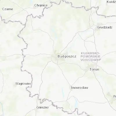 Map showing location of Bydgoszcz (53.123500, 18.007620)