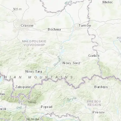 Map showing location of Chełmiec (49.630510, 20.664250)