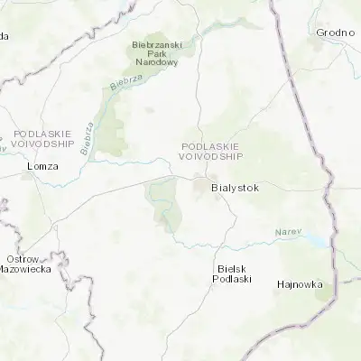 Map showing location of Choroszcz (53.143320, 22.988890)