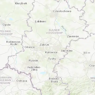 Map showing location of Chorzów (50.305820, 18.974200)