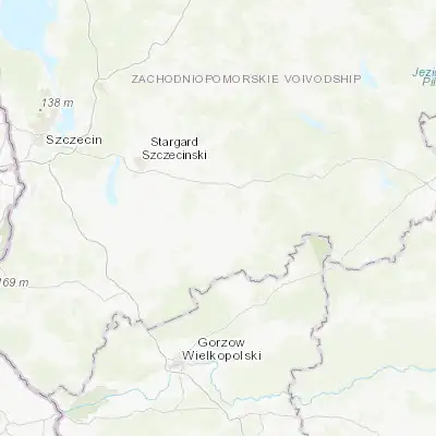 Map showing location of Choszczno (53.169050, 15.420540)