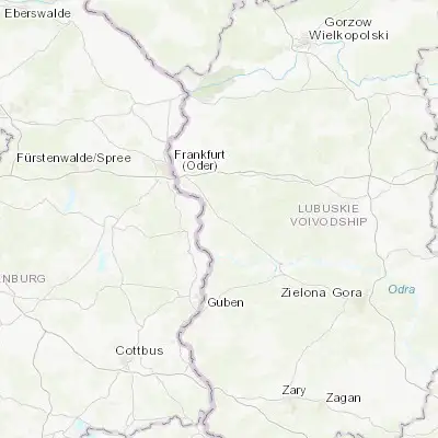 Map showing location of Cybinka (52.194460, 14.795670)