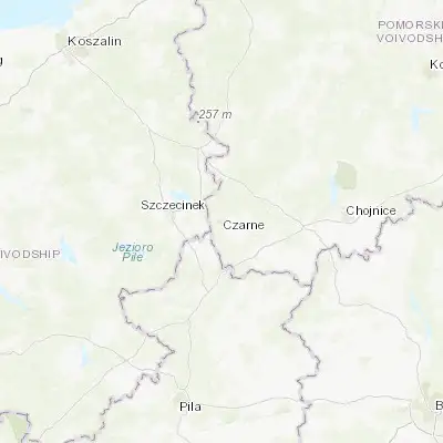 Map showing location of Czarne (53.684200, 16.938340)