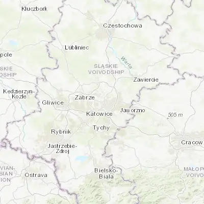 Map showing location of Czeladź (50.315420, 19.078240)