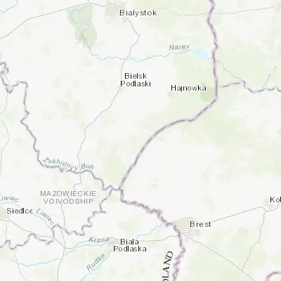 Map showing location of Czeremcha (52.516670, 23.350000)