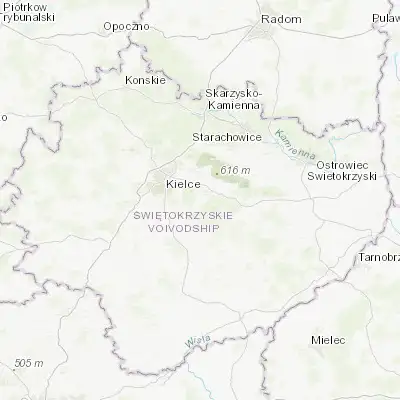 Map showing location of Daleszyce (50.802290, 20.807910)