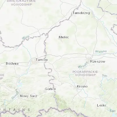Map showing location of Dębica (50.051460, 21.411410)