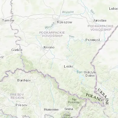 Map showing location of Długie (49.578660, 22.043380)
