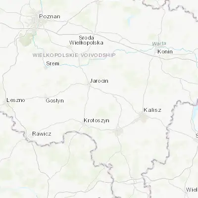 Map showing location of Dobrzyca (51.866630, 17.603360)
