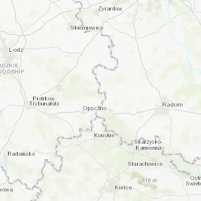 Map showing location of Drzewica (51.450850, 20.477010)