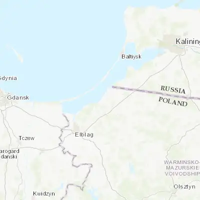 Map showing location of Frombork (54.357660, 19.680290)