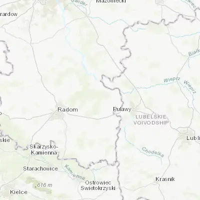 Map showing location of Garbatka-Letnisko (51.483200, 21.610790)