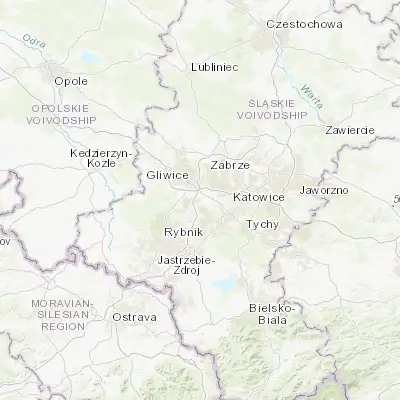 Map showing location of Gierałtowice (50.224860, 18.733840)
