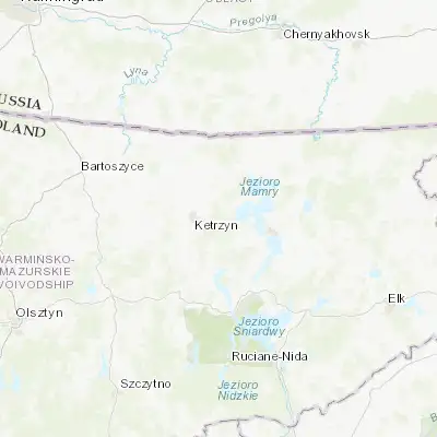 Map showing location of Gierłoż (54.081340, 21.495510)