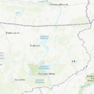 Map showing location of Giżycko (54.038110, 21.764410)