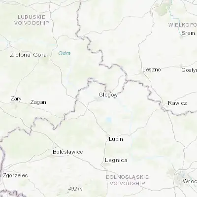 Map showing location of Głogów (51.663610, 16.084500)