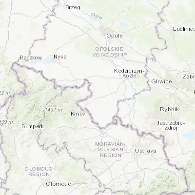 Map showing location of Głubczyce (50.200860, 17.828580)
