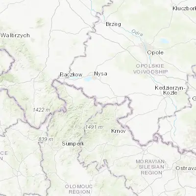 Map showing location of Głuchołazy (50.315050, 17.383550)