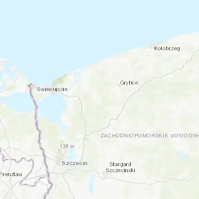 Map showing location of Golczewo (53.824260, 14.978470)