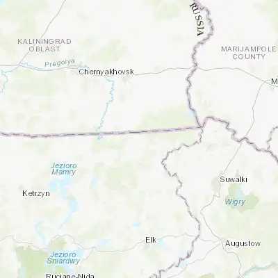 Map showing location of Gołdap (54.306310, 22.303620)