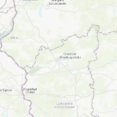 Map showing location of Gorzów Wielkopolski (52.736790, 15.228780)