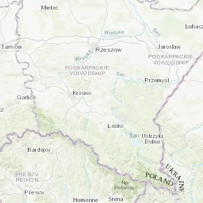 Map showing location of Grabownica Starzeńska (49.658960, 22.077540)