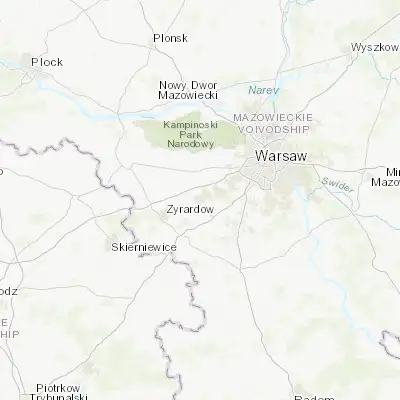 Map showing location of Grodzisk Mazowiecki (52.103870, 20.633700)