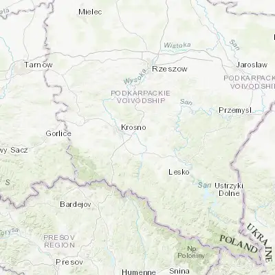 Map showing location of Haczów (49.661520, 21.897900)