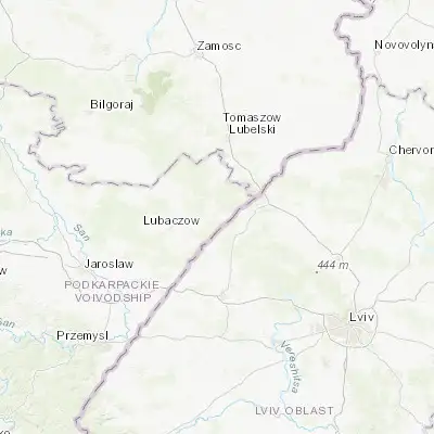 Map showing location of Horyniec-Zdrój (50.191520, 23.362770)
