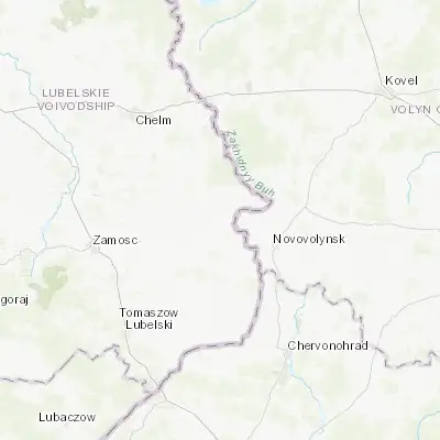 Map showing location of Hrubieszów (50.805020, 23.892510)