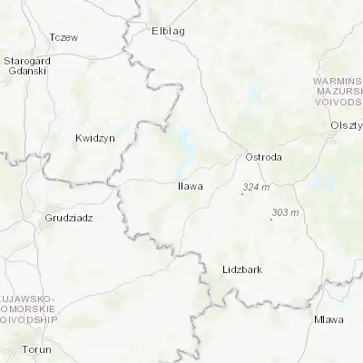 Map showing location of Iława (53.596010, 19.568490)