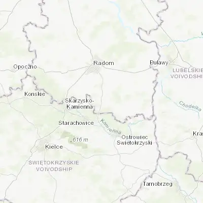 Map showing location of Iłża (51.163130, 21.239790)