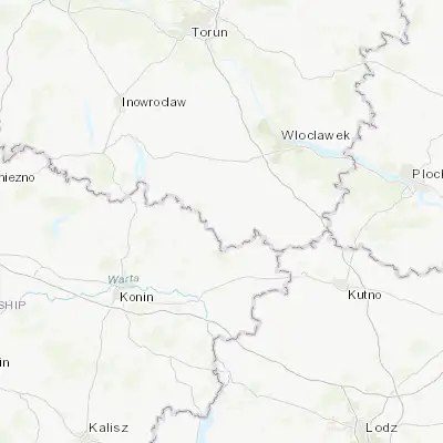 Map showing location of Izbica Kujawska (52.420730, 18.762700)