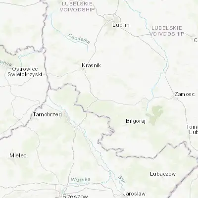 Map showing location of Janów Lubelski (50.706950, 22.410390)