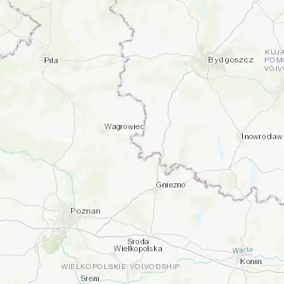 Map showing location of Janowiec Wielkopolski (52.755830, 17.489810)