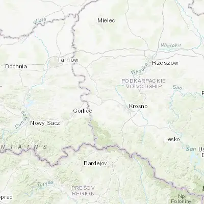 Map showing location of Jasło (49.745060, 21.472520)