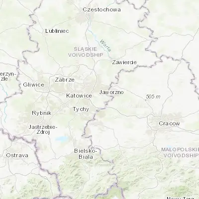 Map showing location of Jaworzno (50.205280, 19.274980)