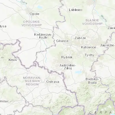 Map showing location of Jejkowice (50.108140, 18.467670)
