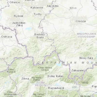 Map showing location of Jeleśnia (49.642460, 19.327010)