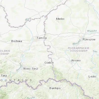 Map showing location of Jodłowa (49.872290, 21.278970)