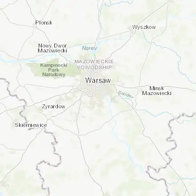 Map showing location of Kabaty (52.130120, 21.081480)
